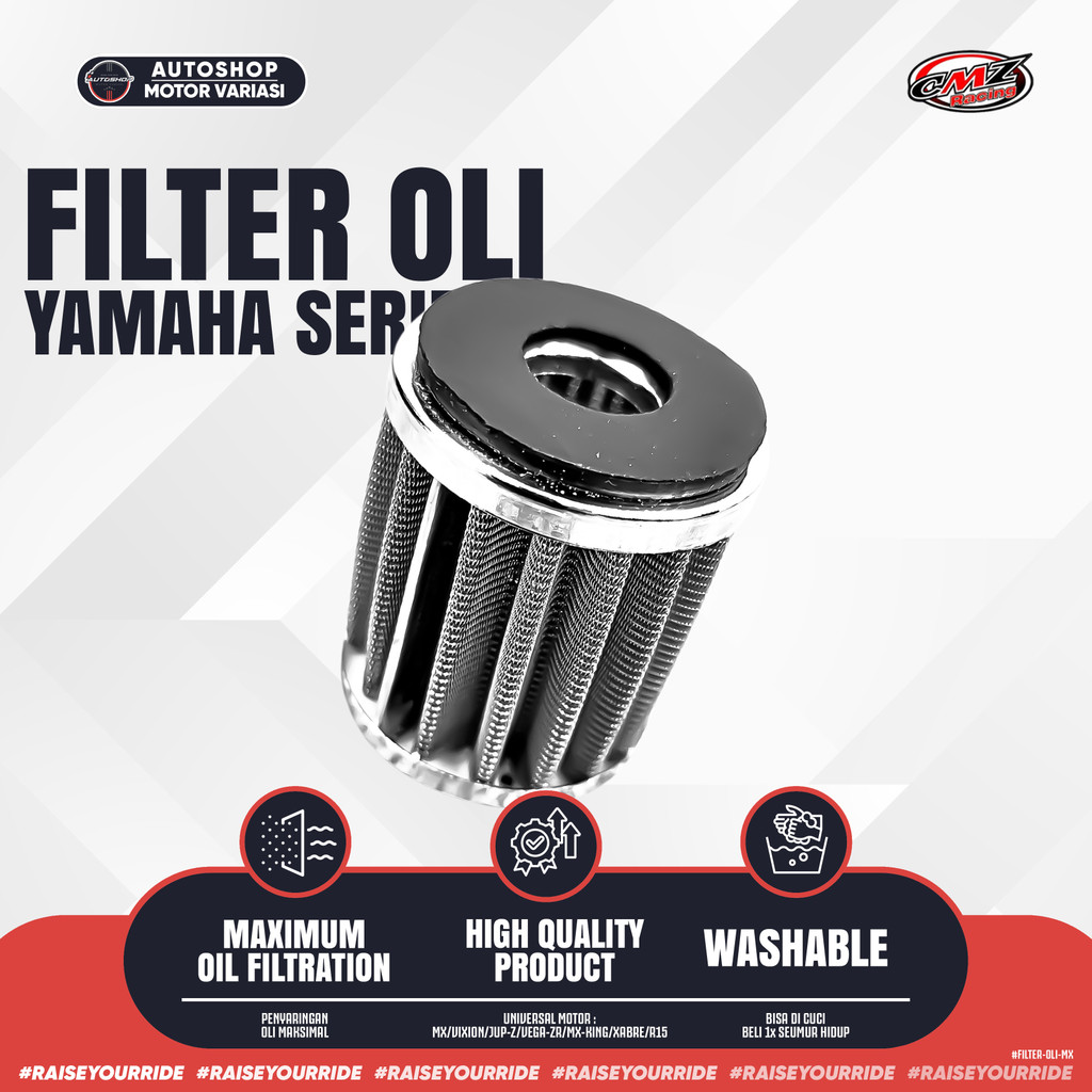 Filter Oli Stainless – Jupiter MX, Vixion, Jupiter Z, Vega ZR, MX King, Xabre, R15 1S7 | Original CM