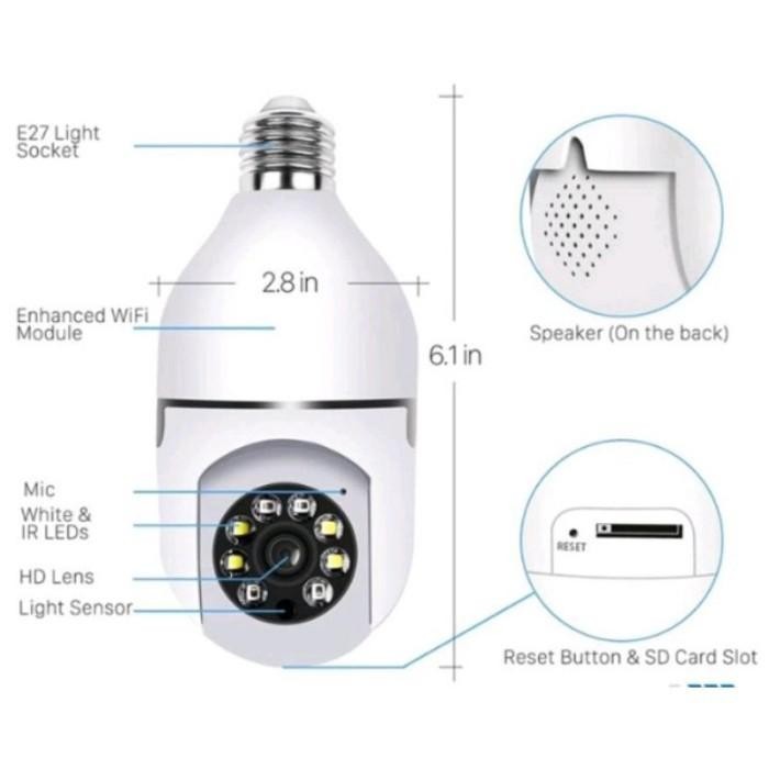 Cctv Bohlam Lampu Camera 8MP Cctv V380 Pro Wifi Cctv Only