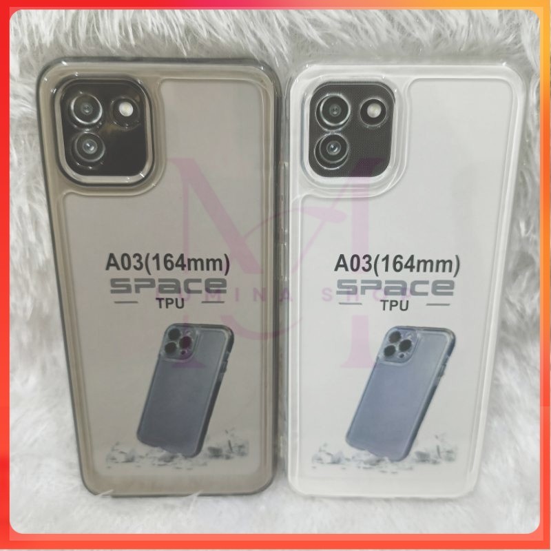 PROMO+COD Softcase Casing Clear Space Samsung A03 Slikon transparan dan pelindung belakang hp+camera