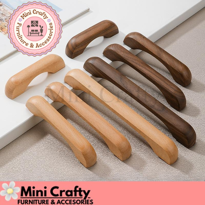 Gagang pintu kabinet 100 mm kayu solid Laci kabinet pegangan lemari - Mini Crafty