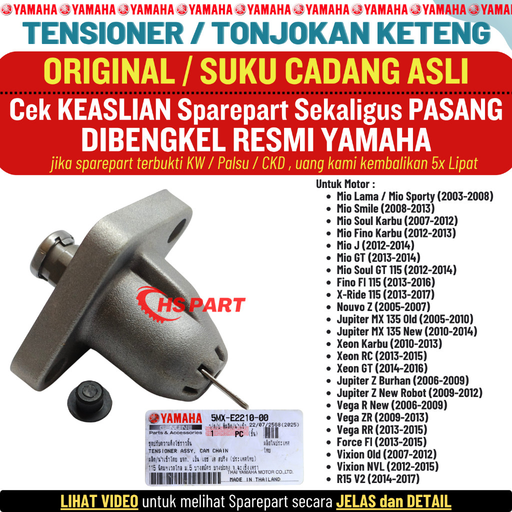 Tensioner Setelan Tonjokan Keteng Jupiter Z New Robot Burhan Vixion Old NVL R15 Original Yamaha 100%