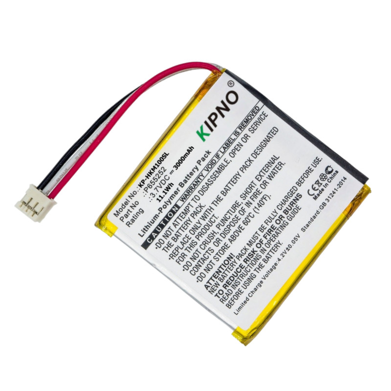 KIPNO Li-Polymer Speaker Battery P655252 for Harman/Kardon Esquire Mini 3.7V, 3000mAh 100%NEW