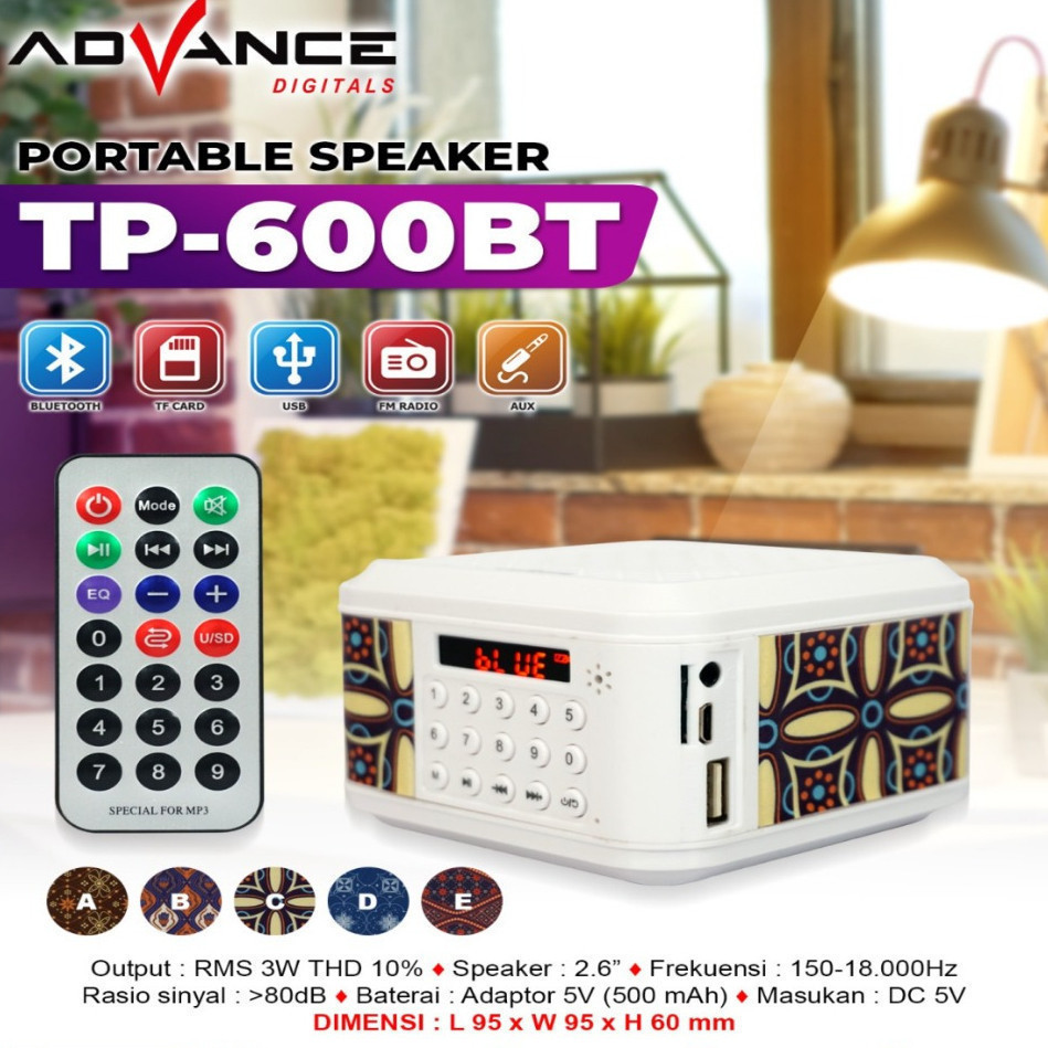 SPEAKER  TP600BT + remote Speaker Murottal ADVANCE / Speaker Advance TP600 BT NO REMOTE