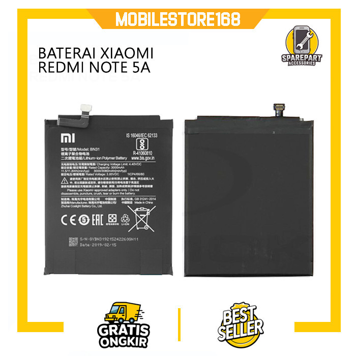 BATERAI XIAOMI REDMI NOTE 5A ORIGINAL