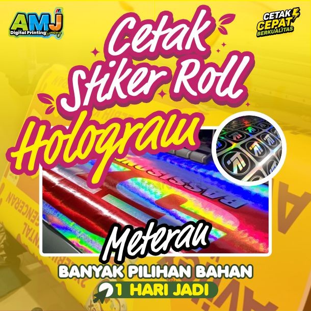 Cetak Stiker Hologram Meteran Waterproof_Mesin UV Jepang_Ritrama