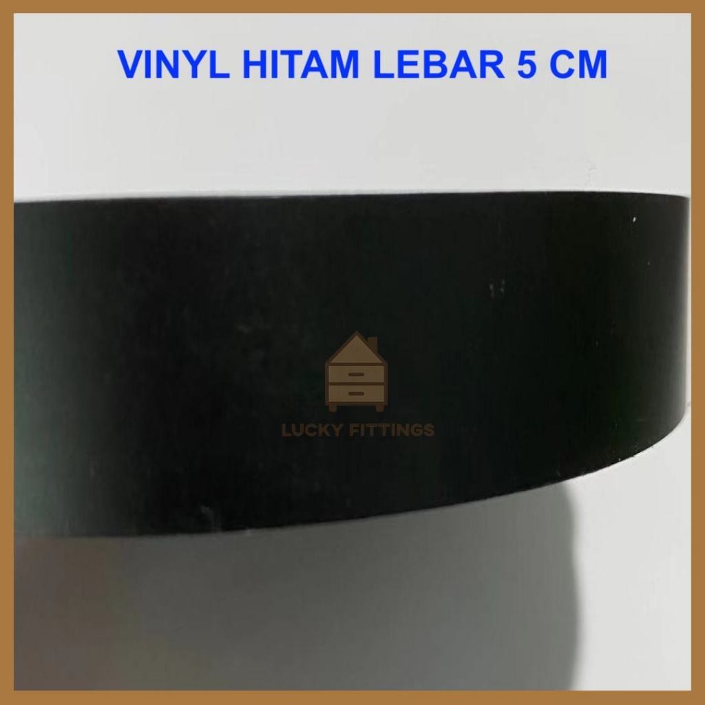 PRADHIP_ID50 mm Edging HITAM / Vinil Vynil Dof Dop PVC Edging taco Plimir Roll Anyaman Pagar Anyam