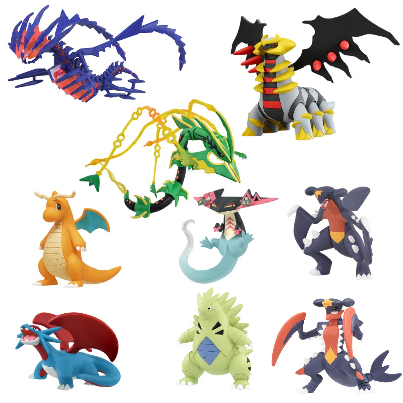 Original TAKARA TOMY Dragon Type Pokemon Figures Dragapult Salamence Giratina Eternatus Model Pokémo