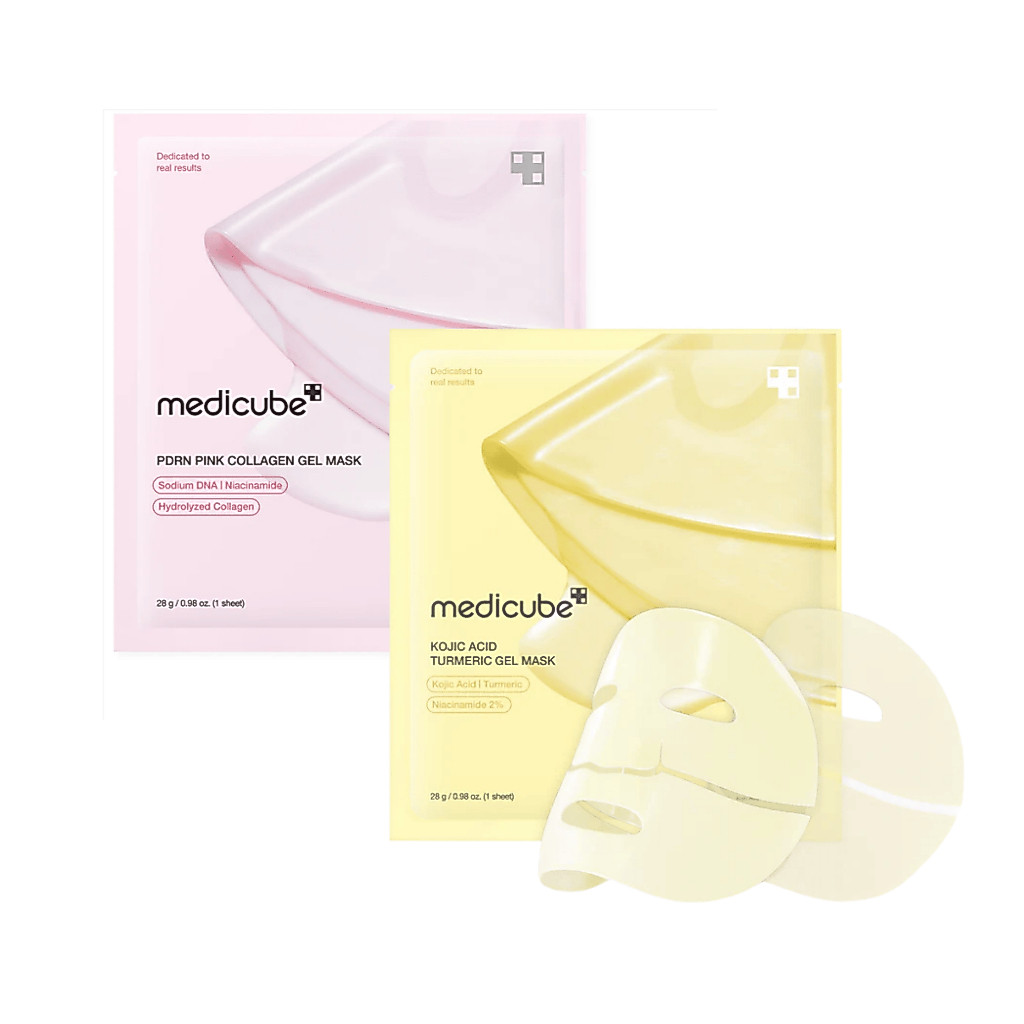 MEDICUBE PDRN Pink Collagen Gel Mask 1EA / Kojic Acid Turmeric Brightening Gel Mask 1EA