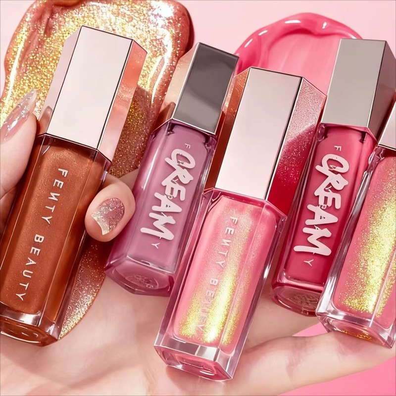 Fashion Fenty Beauty Lip Glaze Pelembab Berkilau Glitter Lip Plumper Makeup Untuk Pemula Lipstik Cai