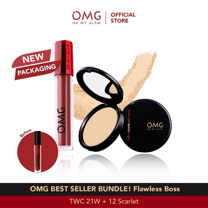 OMG BEST SELLER BUNDLE Flawless Boss (Bedak + Lip Cream) - 21W+12Scarlett