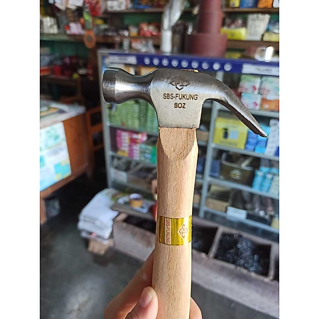 Palu Kambing / Palu Gagang Kayu / Palu Fukung 8 oz Fukung Asli/ Palu Gagang Kayu Berkualitas (FUKUNG