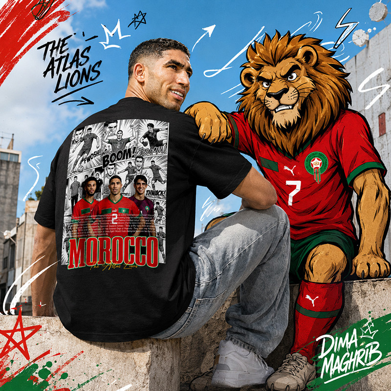 KAOS TIMNAS MAROKO DUNIA SEPAKBOLA MOROCCO / PRIA/WANITA