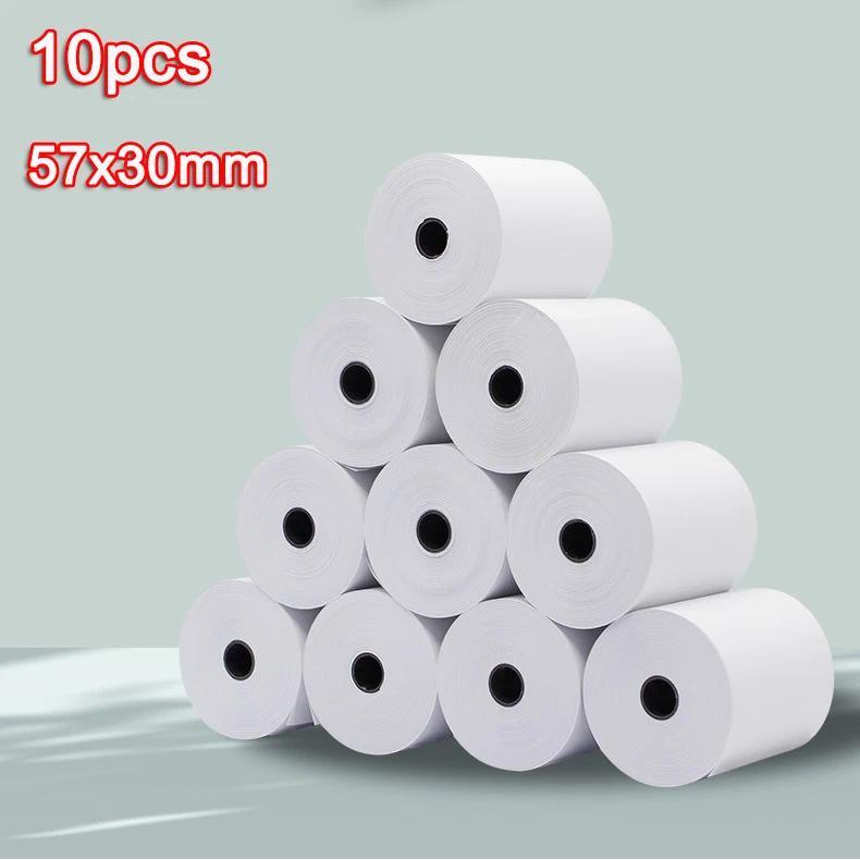 thermal paper 57x30 mm POS printer 10 rolls  mobile bluetooth Cash register paper Rolling papers pos