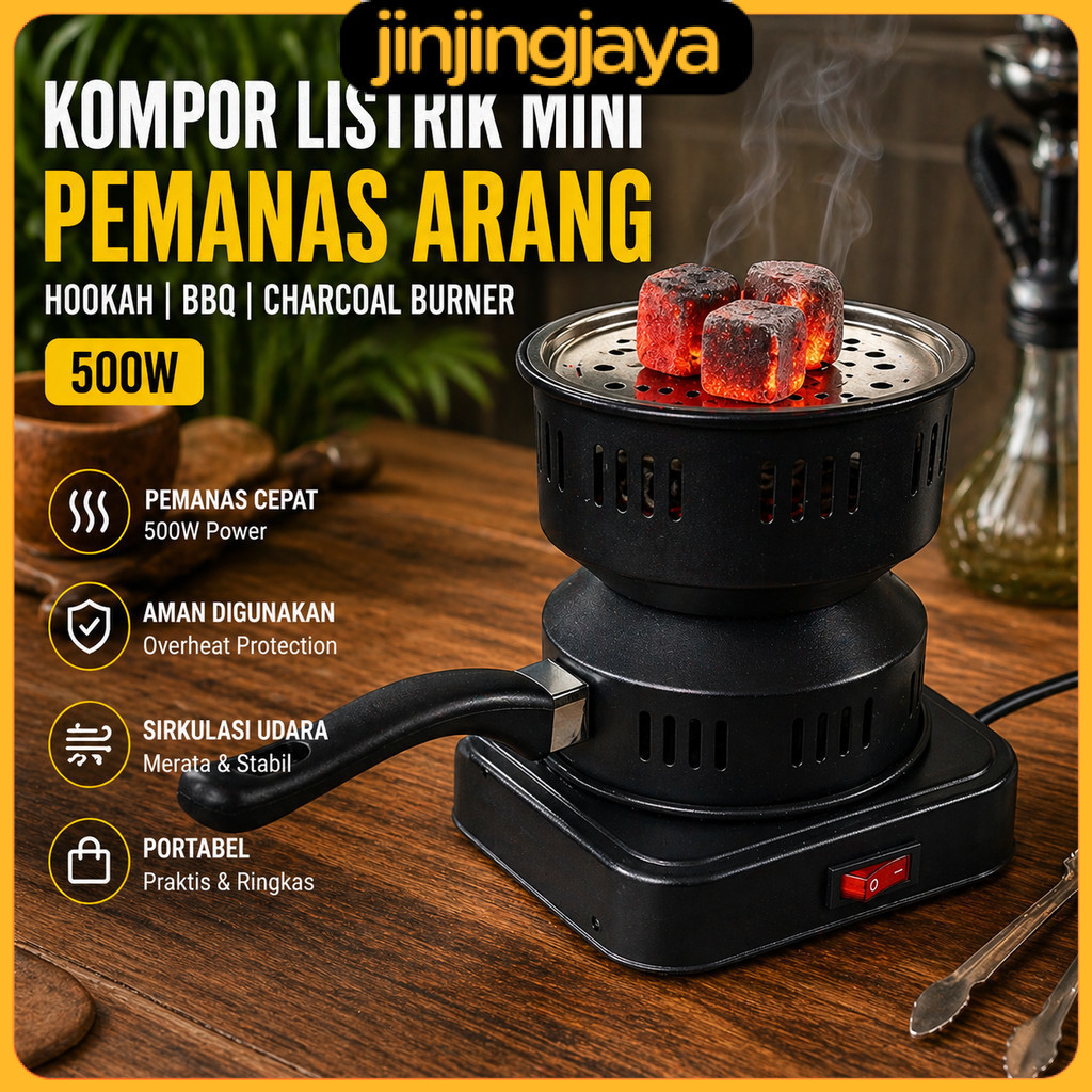 Kompor Listrik Mini Pemanas Arang Hookah BBQ Charcoal Burner 500W - ZD-A016