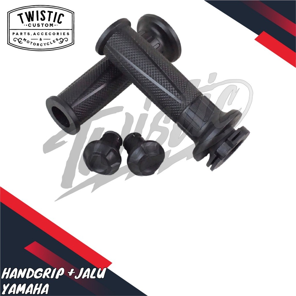 (MooMoo) Handgrip Handfat Handle Grip + Jalu Stang Bar End Yamaha Motor Benelli Patagonian Eagle 250