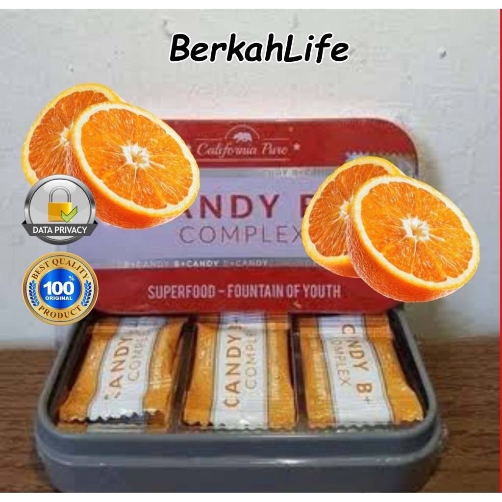 Candy  Kesehatan Candy Jeruk b complex isi 12 Import