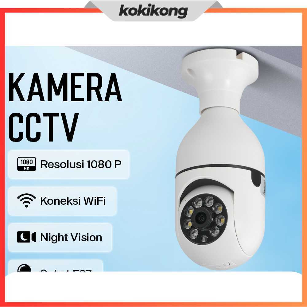 Kamera CCTV Indoor Bohlam WiFi IP Camera IR Detection E27 1080P 2MP - YS-2303