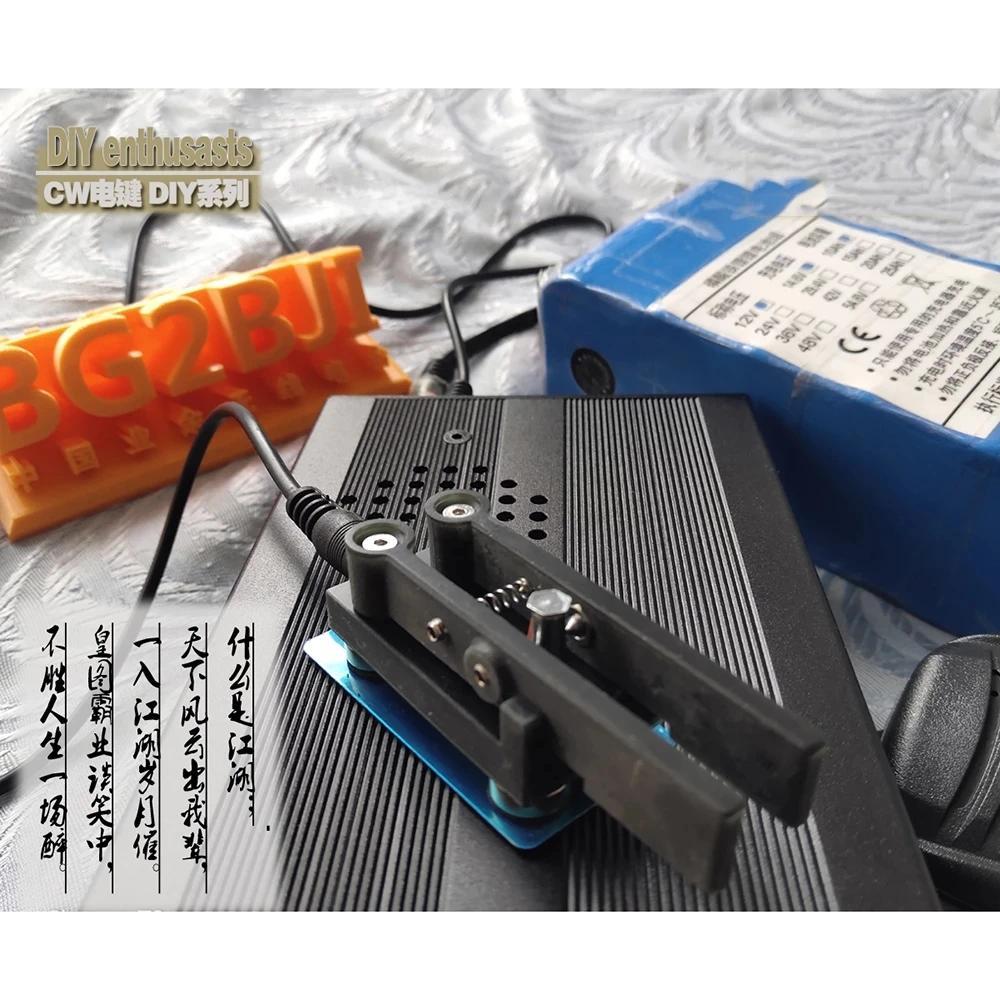Latest QU-7025 Portable Dual paddle Automatic Key Shortwave CW Morse Code Magnetic Amateur Radio Han