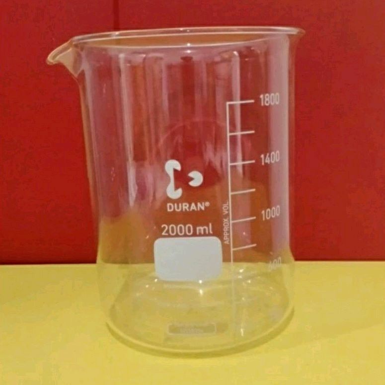 Beaker Glass 2000ml Duran. Beaker Glass Kaca 2L Duran.     Berkualitas