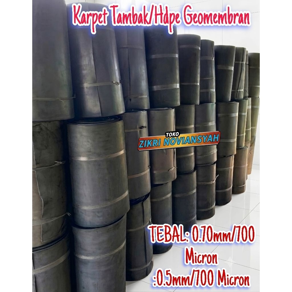 PROMO 100% KARPET TAMBAK / HDPE GEOMEMBRAN KARPET TALANG AIR TEBAL 0.50mm/500Micron - 0.70mm/700 Mic