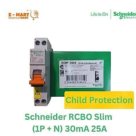 Schneider Rcbo Slim Rccb Elcb 1P 1 Phase 16A 25A 32A 30Ma Proteksi Setrum Terbaru 