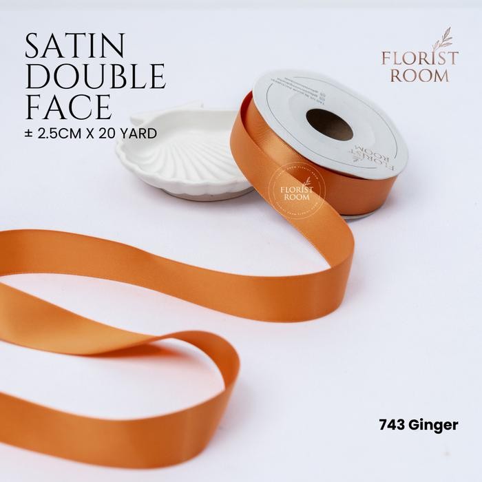 

Pita Satin Double Face ±2.5cm x 20yard - Ribbon - 743 Ginger