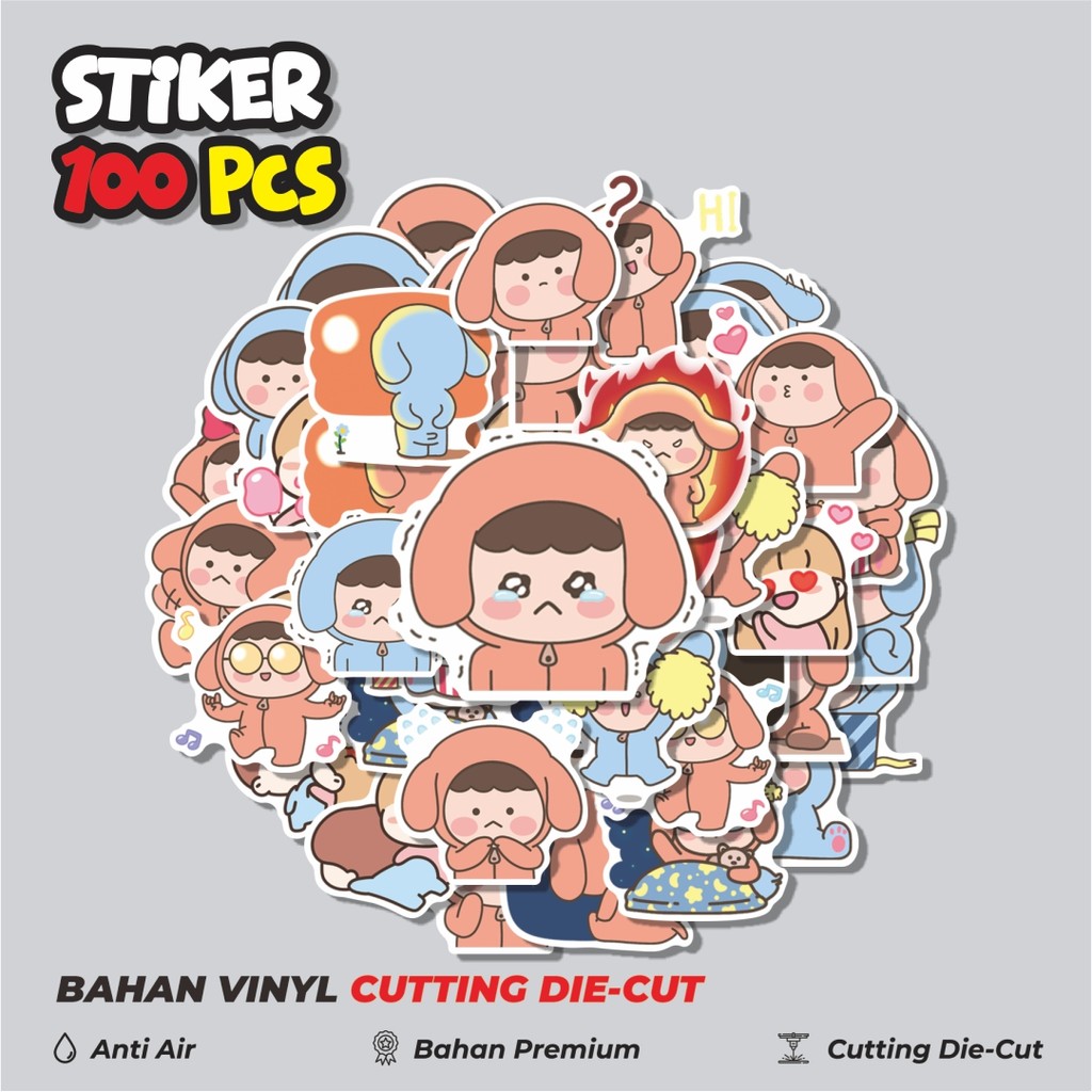 

Terbaru! 50 pcs Stiker Puppies Couple Dekorasi Lucu Kreatif untuk Notebook, Skateboard, HP