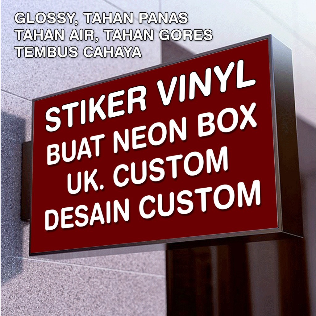

STIKER VINYL NEON BOX CUSTOM KECIL ( DESAIN KIRIM KE ADMIN )
