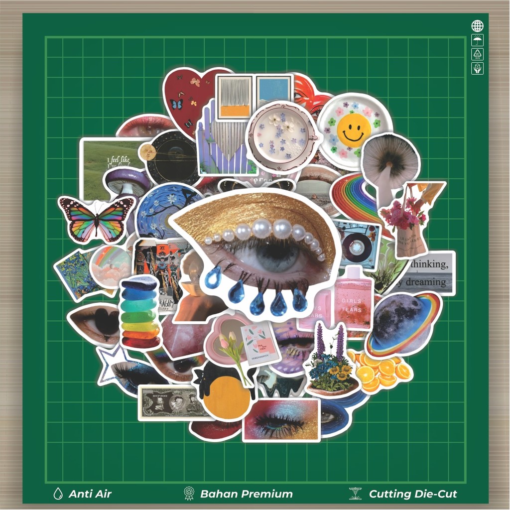 

Stiker Cutting Pack Stiker Vintage Classic Isi 100Pcs Series Aesthetic Lucu Keren Untuk Koper Bahan Vynil