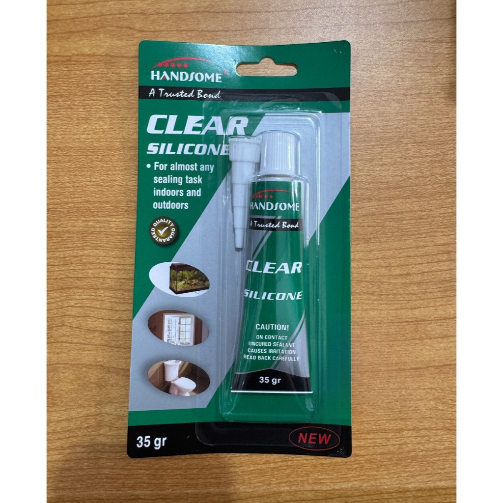 Lem Kaca HANDSOME / Lem Kaca Sealant Aquarium Bening Clear HANDSOME