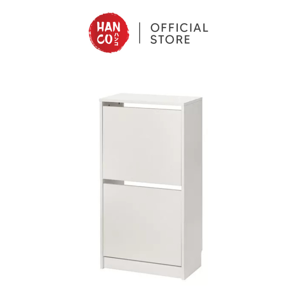 Rekomendasi SWITZERLAND BSS Kabinet sepatu dgn 2 kompartemen/ rak sepatu, Putih BS2263