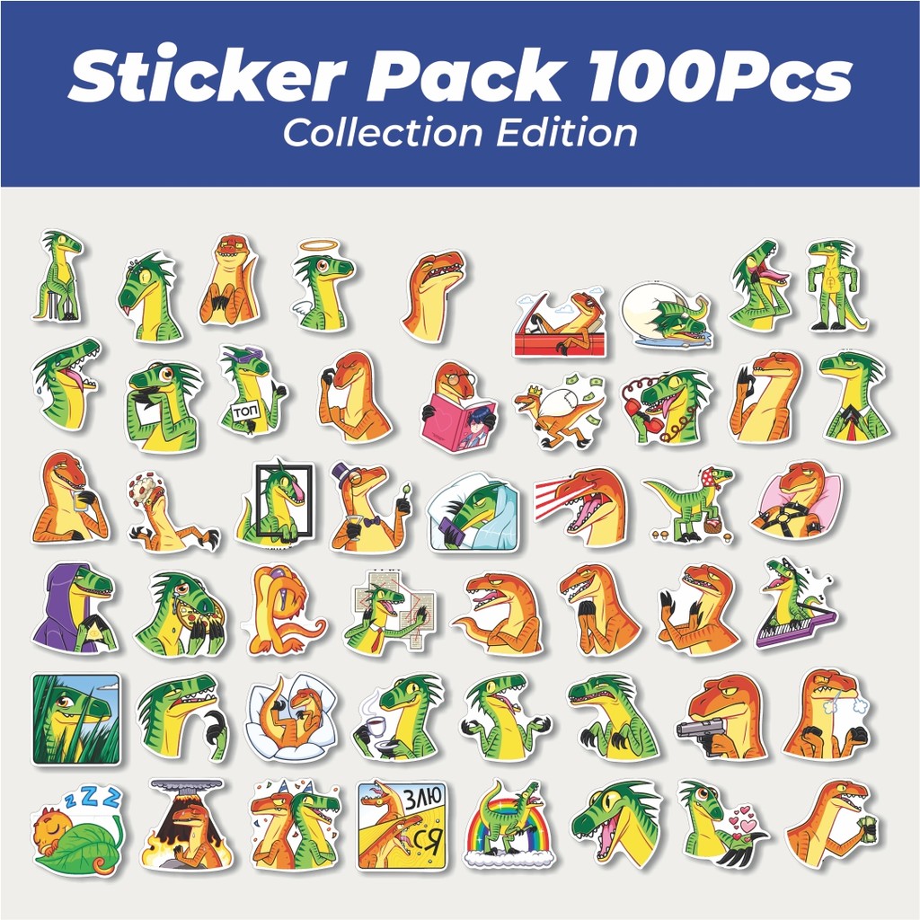 

Hot Stiker Kartun Dinosaurus Dino Raptor Lucu Anti Air Stikers Berperekat Waterproof Sticker Decal Buat Motor Helm Buku Journal Koper Casing HP Laptop Botol Minum