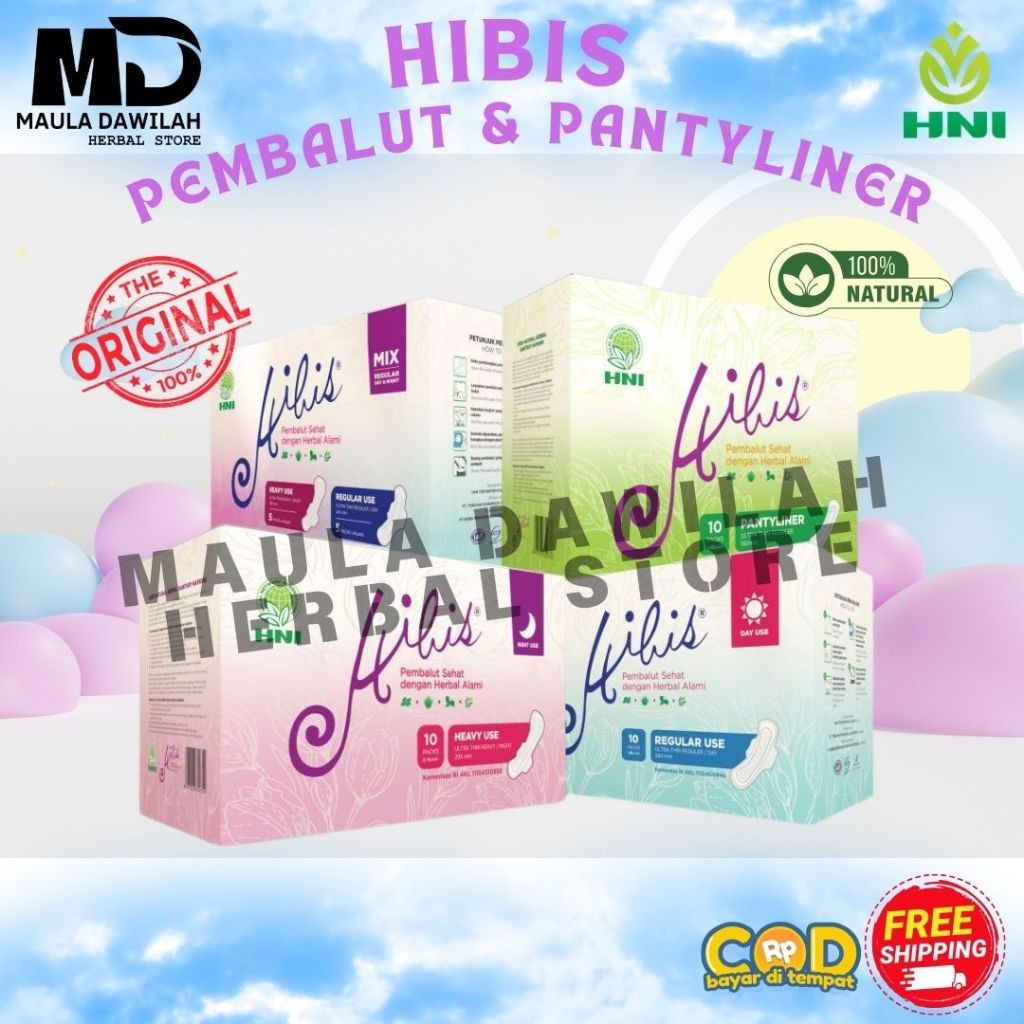 PEMBALUT PANTYLINER HERBAL HIBIS HNI HPAI