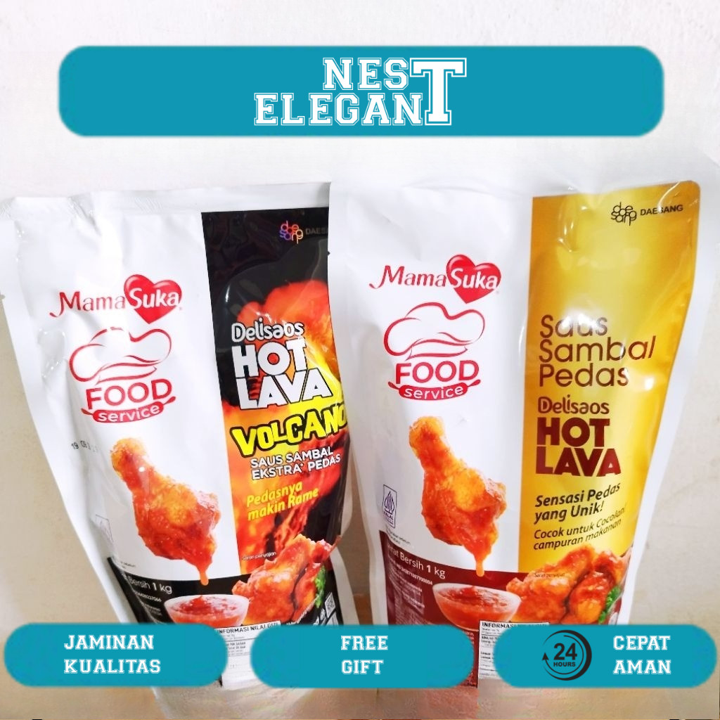 

[Bake-inc] MAMASUKA DELISAOS HOTLAVA 1KG / VOLCANO 1KG ( HARGA PER 1PC=1ITEM=1KG)