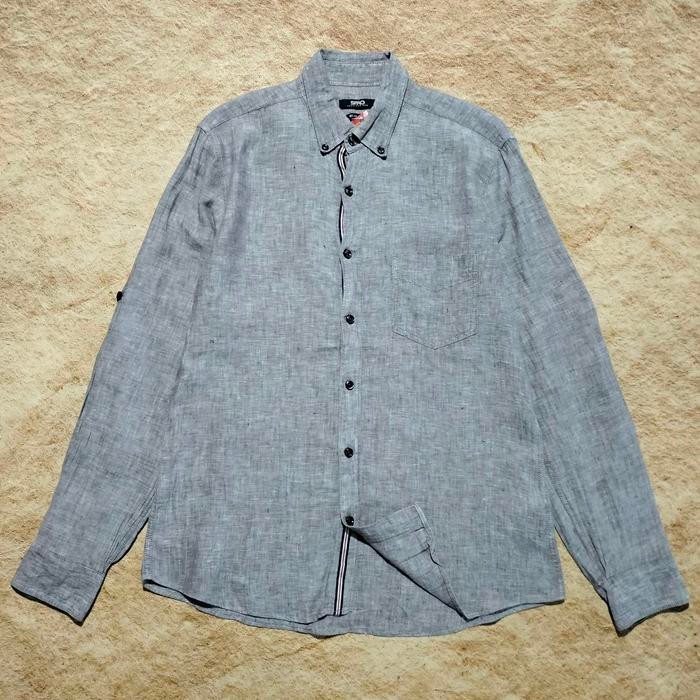 kemeja panjang abu abu polos SPAO kemeja pria murah bagus size M
