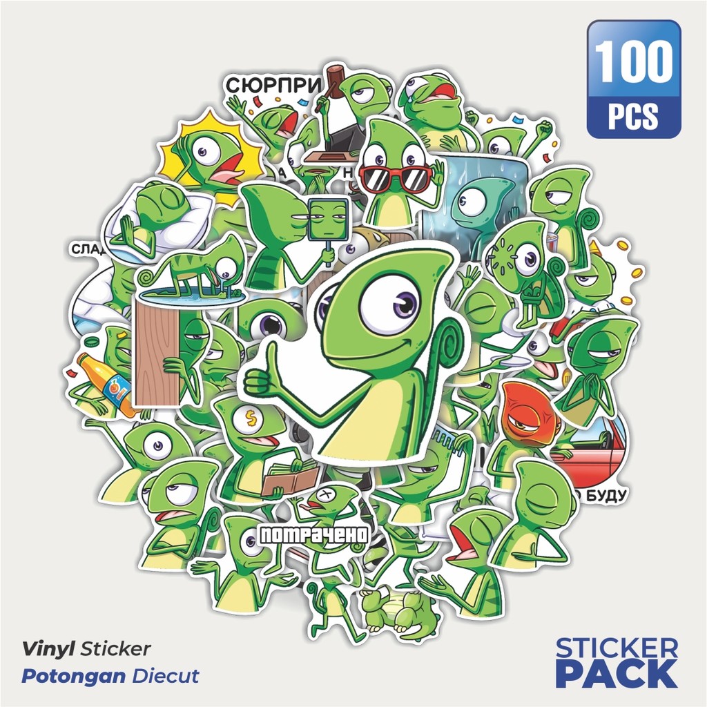 

Super Hemat! 100 PCS Stiker Animal Cute Pepe the Frog [Katak] Waterproof Aesthetic- Untuk Laptop, Motor, dan Helm - Paper Stationery Pack