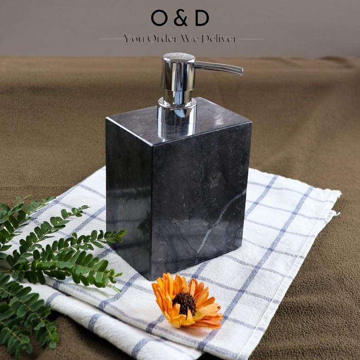 

PARIS Marble Soap Dispenser Pump Bottle Luxury / Tempat Sabun Mewah / Botol Marmer - Black