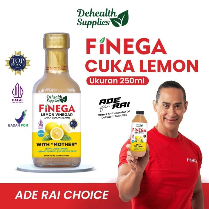 

Dehealth Supplies FINEGA CUKA LEMON 250ml (Botol Kaca)
