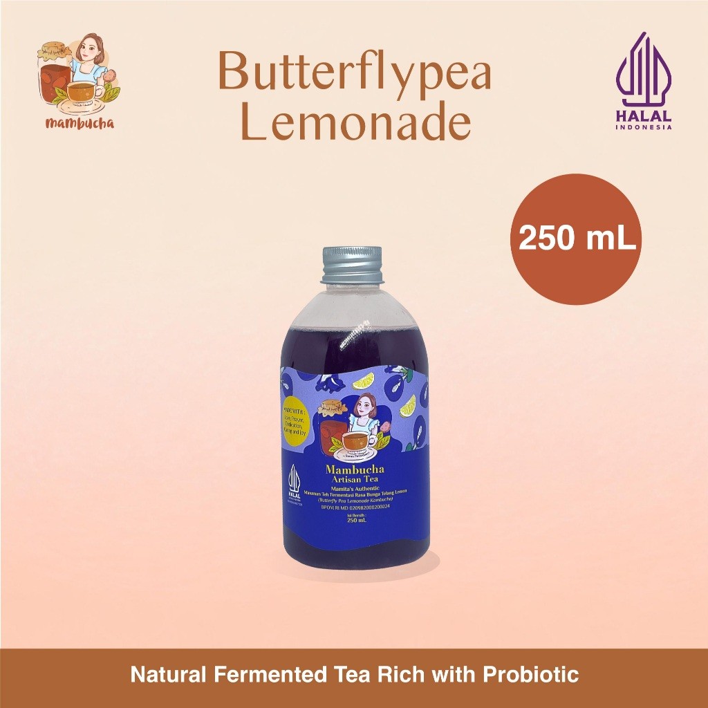 

Kombucha Butterfly Pea Lemonade Mambucha 250 ml