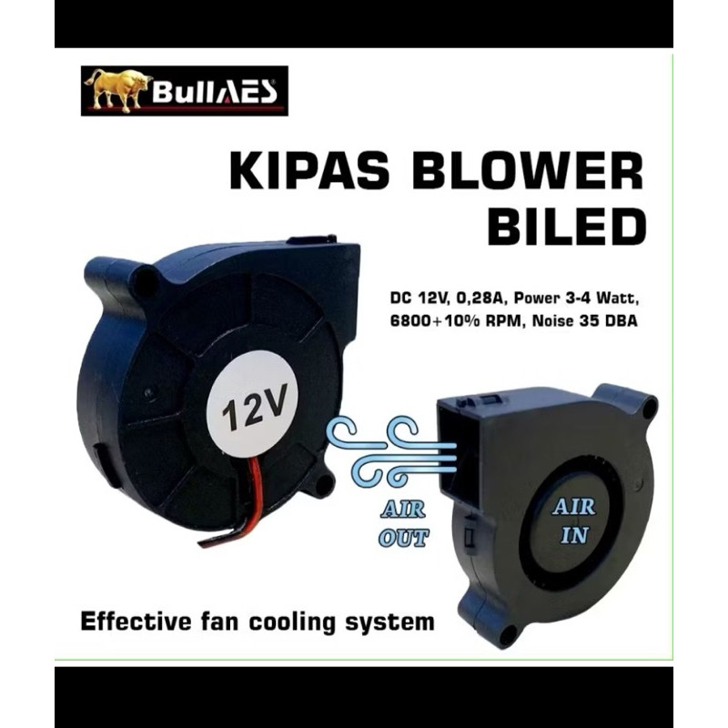 KIPAS BLOWER PENDINGIN BILED EXHAUST FAN UNTUK HEADLAMP DC 12v MOTOR MOBIL