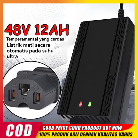 Charger Sepeda Listrik Exotic 48volt 12 Ah Universal Adaptor Casan Charger Aki Sepeda Listrik