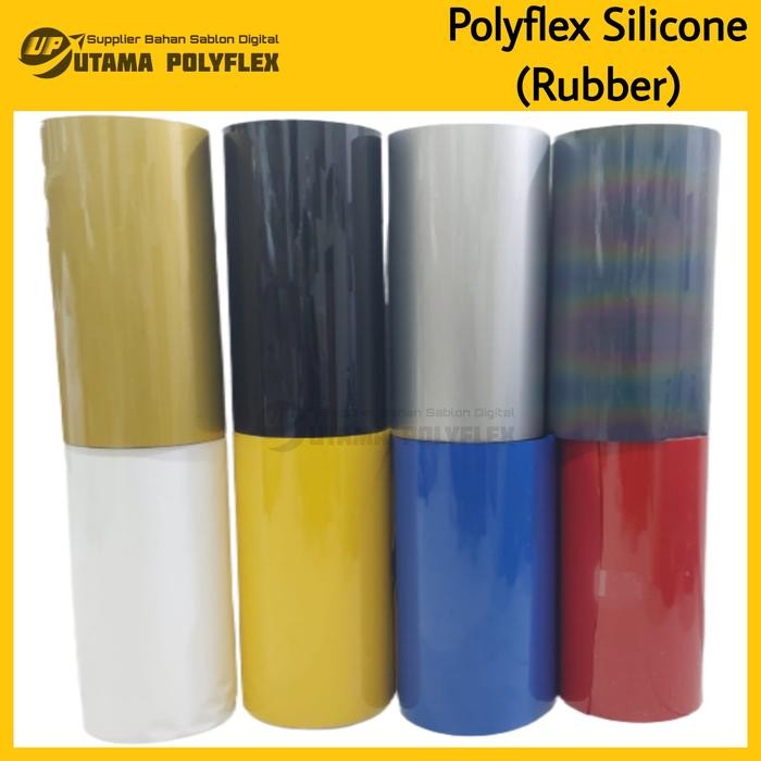 Best Seller- Polyflex Silicone / Poliflex Silikon / Bahan Sablon Rubber Timbul - Green, Meteran