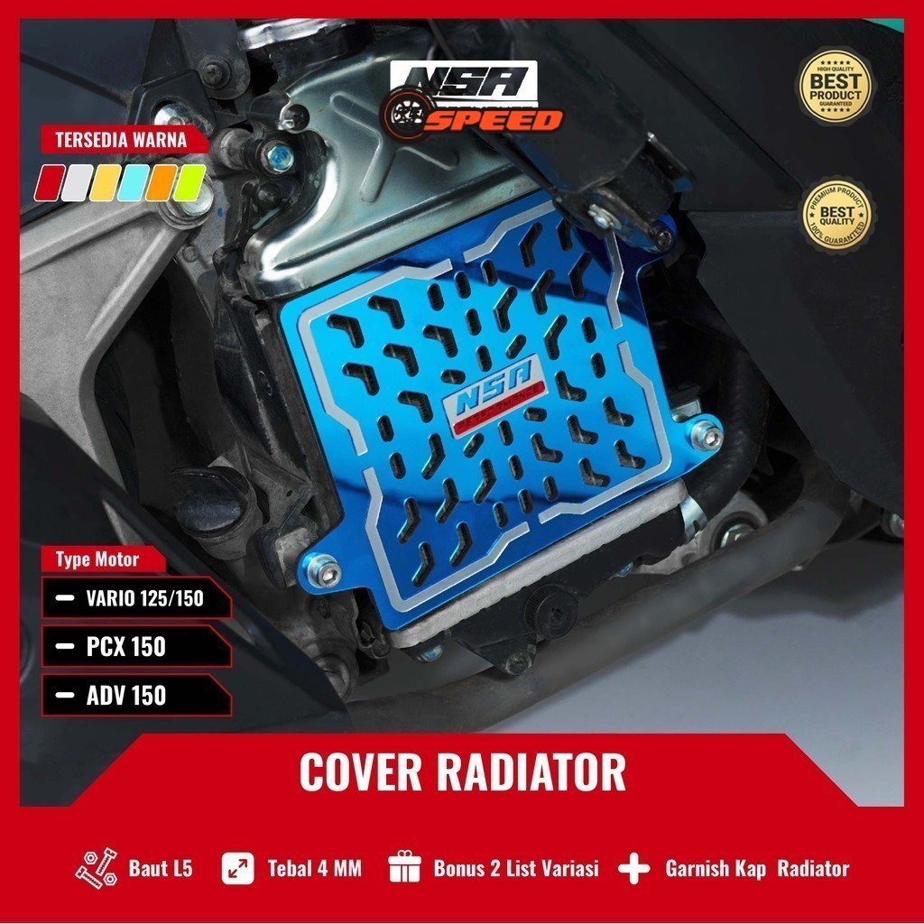 COVER RADIATOR HONDA 125/150 TWO TONE Tutup Radiator VARIO PCX ADV 125/150 Aksesoris Motor  PERFORMA