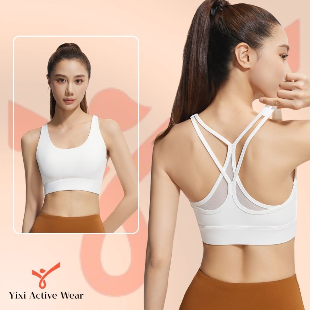 YIXI | Sportbra fixed cup olahraga yoga gym padel