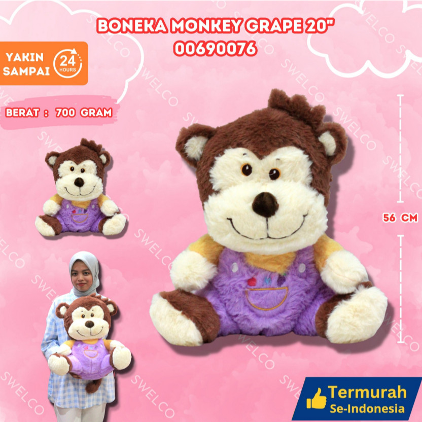 BONEKA MONKEY GRAPE 20"BONEKA MONKEY GRAPE 20"