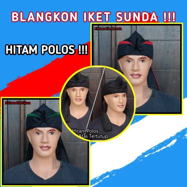iket udeng blangkon peci hitam polos sunda jawa solo jogja kliwir motif batik murah bahab bagus