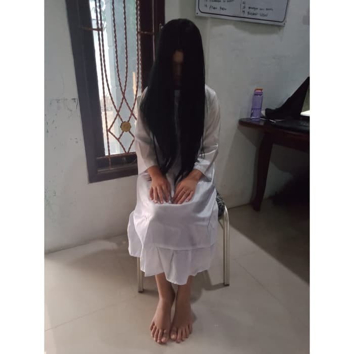 wig dan kostum the grudge sadako kayako kuntilanak prank halloween SML