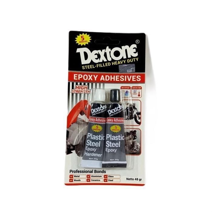 

Dextone Lem Epoxy 48 Gram – Kering 5 Menit, Tahan Panas & Tekanan Tinggi | Lem Campur Serbaguna Resin Epoksi