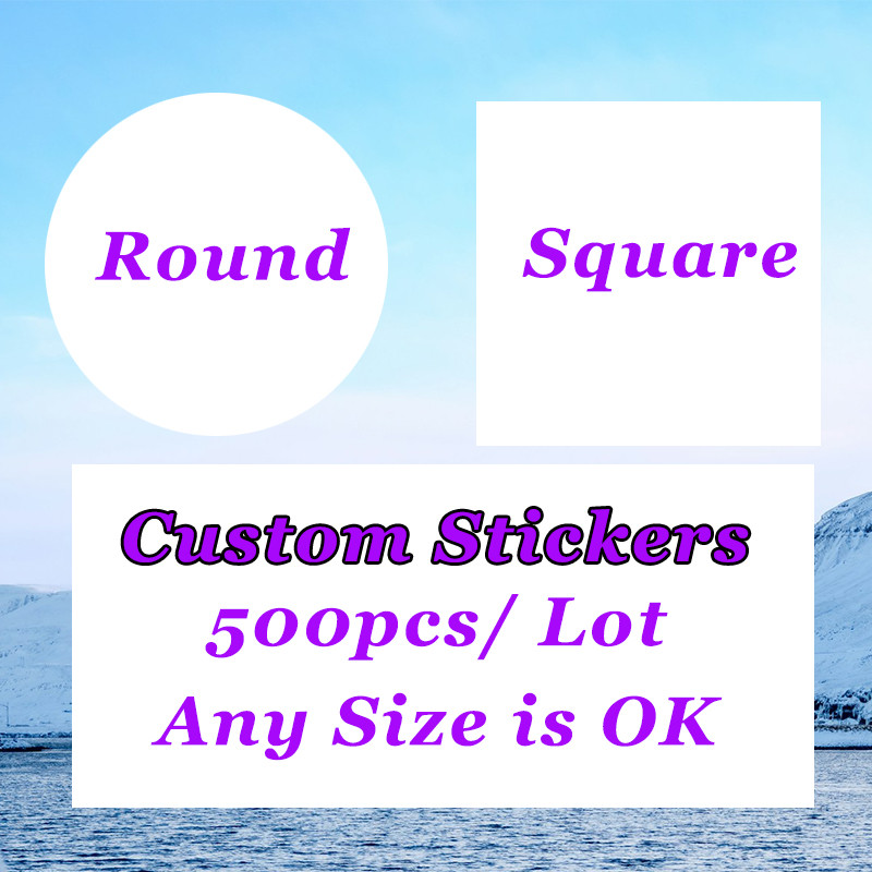 

1000pcs-500pcs Custom Stickers Customize Logo Labels Waterproof Personal Design Stickers for Company Logo Wedding Gift Packaging
