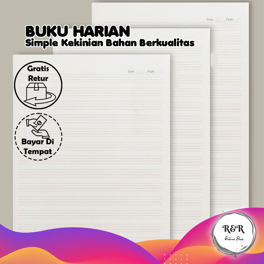 

Buku Memo Book Sobek Diary Sekolah Aesthetic Multifungsi Sticky Note Garis Model Buku Estetik Cocok untuk Planner
